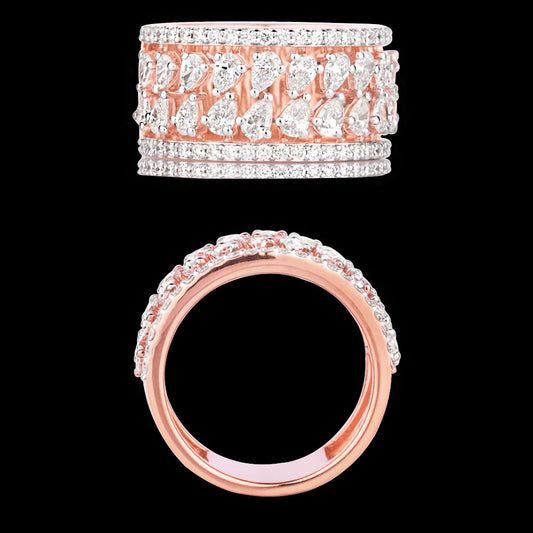 18K Rose Gold Diamond Ring - 1.554ct VS-SI-EF