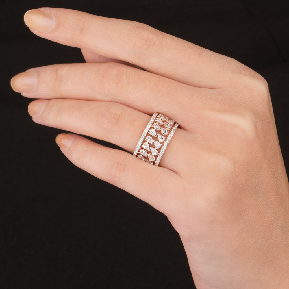 18K Rose Gold Diamond Ring - 1.554ct VS-SI-EF