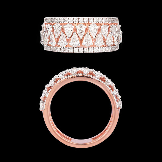 18K Rose Gold Diamond Ring - 1.647ct VS-SI-EF