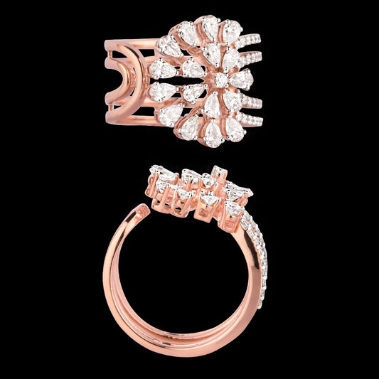 18K Rose Gold Diamond Ring - 1.456ct VVS-VS-EF