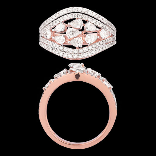 18K Rose Gold Diamond Ring - 1.182ct VS-SI-EF