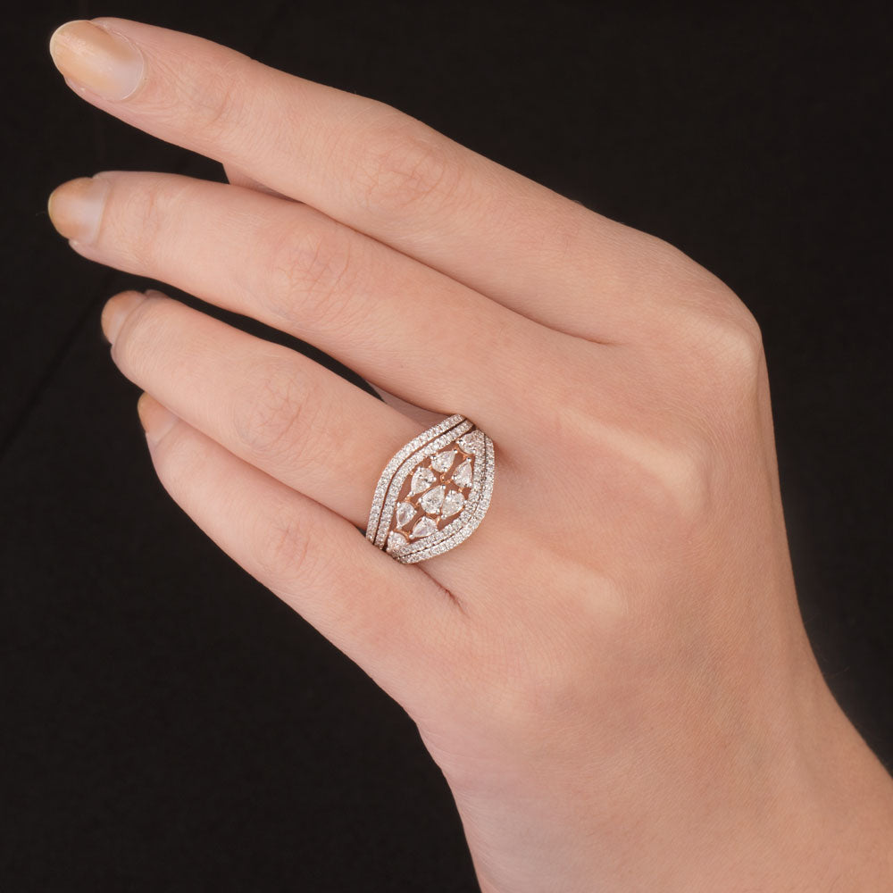 18K Rose Gold Diamond Ring - 1.182ct VS-SI-EF