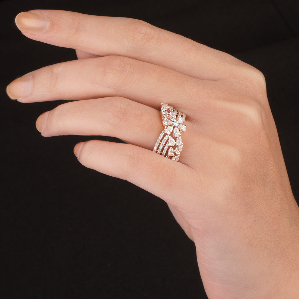 18K Rose Gold Diamond Ring - 1.784ct VS-SI-EF