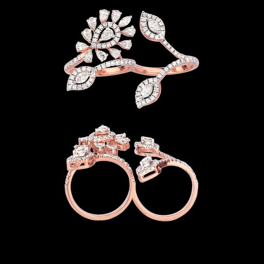 18K Rose Gold Diamond Ring - 1.896ct VVS-VS-HI
