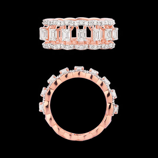 18K Rose Gold Diamond Ring - 1.46ct VS-SI-EF