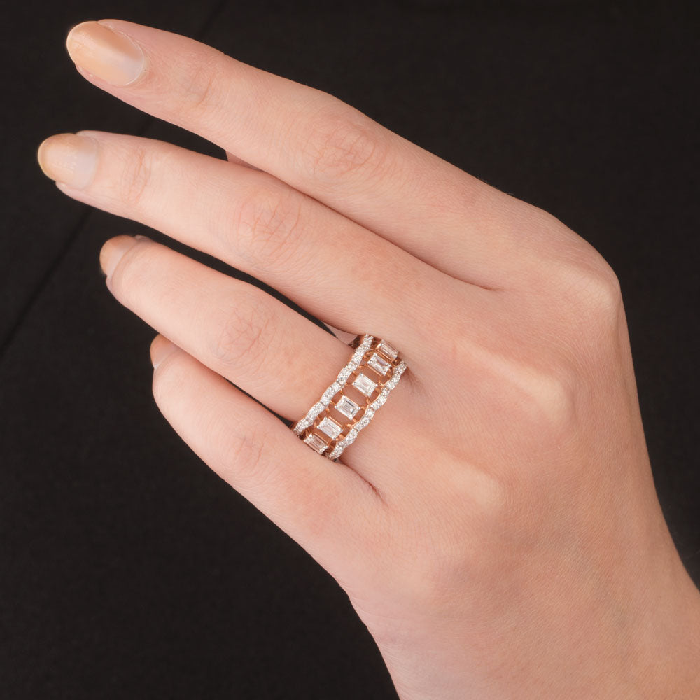 18K Rose Gold Diamond Ring - 1.46ct VS-SI-EF