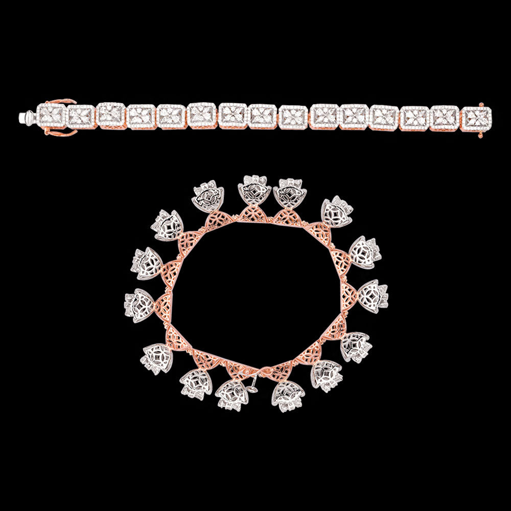 18K Rose Gold Diamond Bracelet - 6.27ct VVS-VS-GH