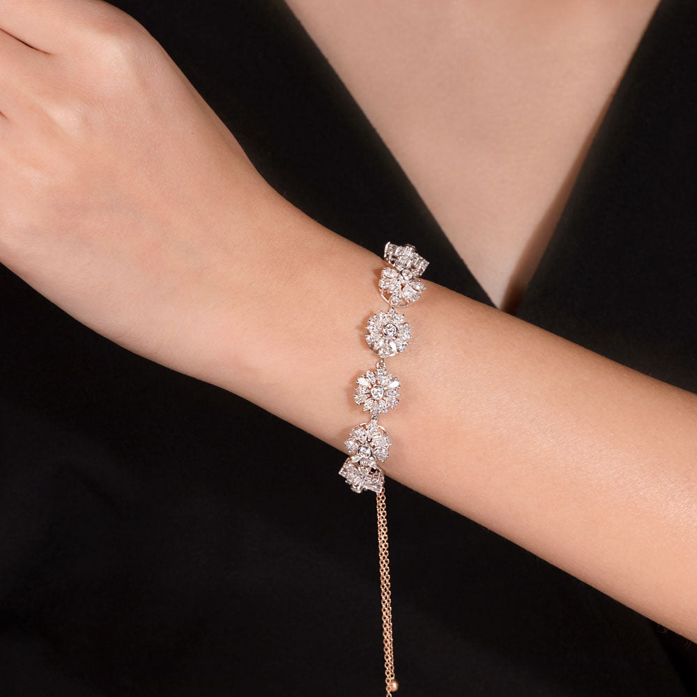 18K Rose Gold Diamond Bracelet - 7.1ct VVS-VS-GH