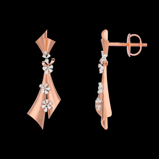 18K Rose Gold Diamond Earrings - 2.022ct VVS-EF