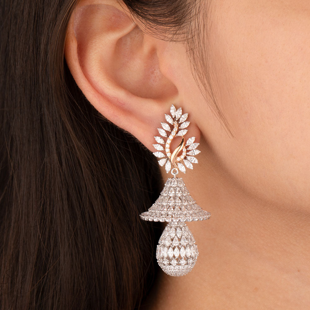 18K Rose Gold Diamond Earrings - 10.983ct VVS-EF