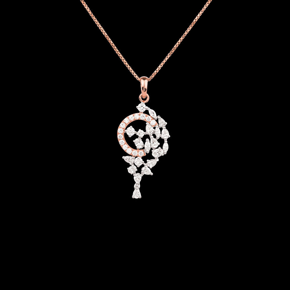 18K Rose Gold Diamond Pendant - 1.574ct VVS-EF
