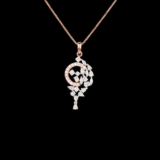 18K Rose Gold Diamond Pendant - 1.574ct VVS-EF