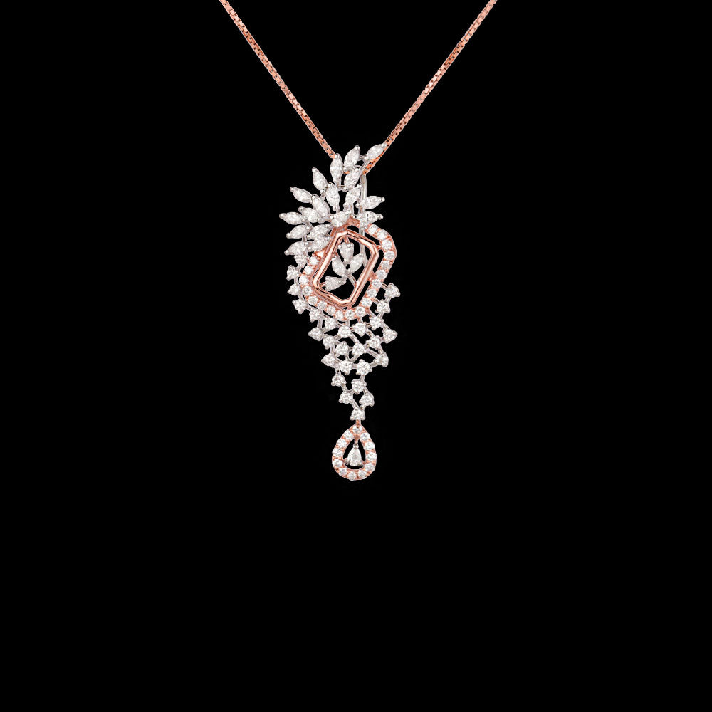 18K Rose Gold Diamond Pendant - 1.963ct VVS-EF
