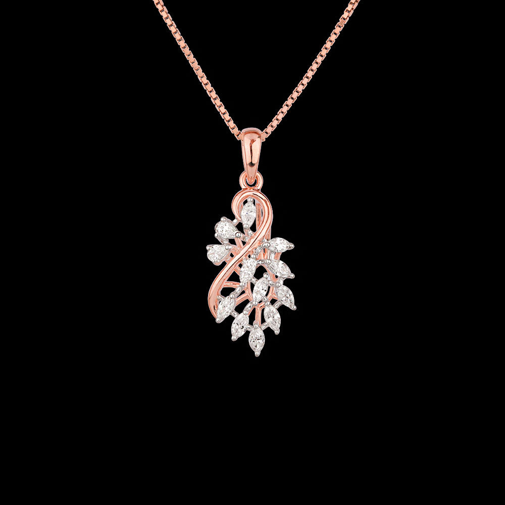 18K Rose Gold Diamond Pendant - 0.513ct VVS-EF