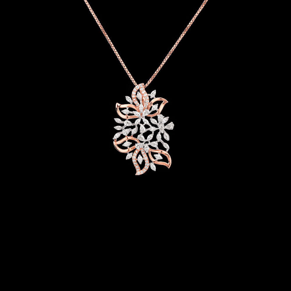 18K Rose Gold Diamond Pendant - 1.322ct VVS-EF