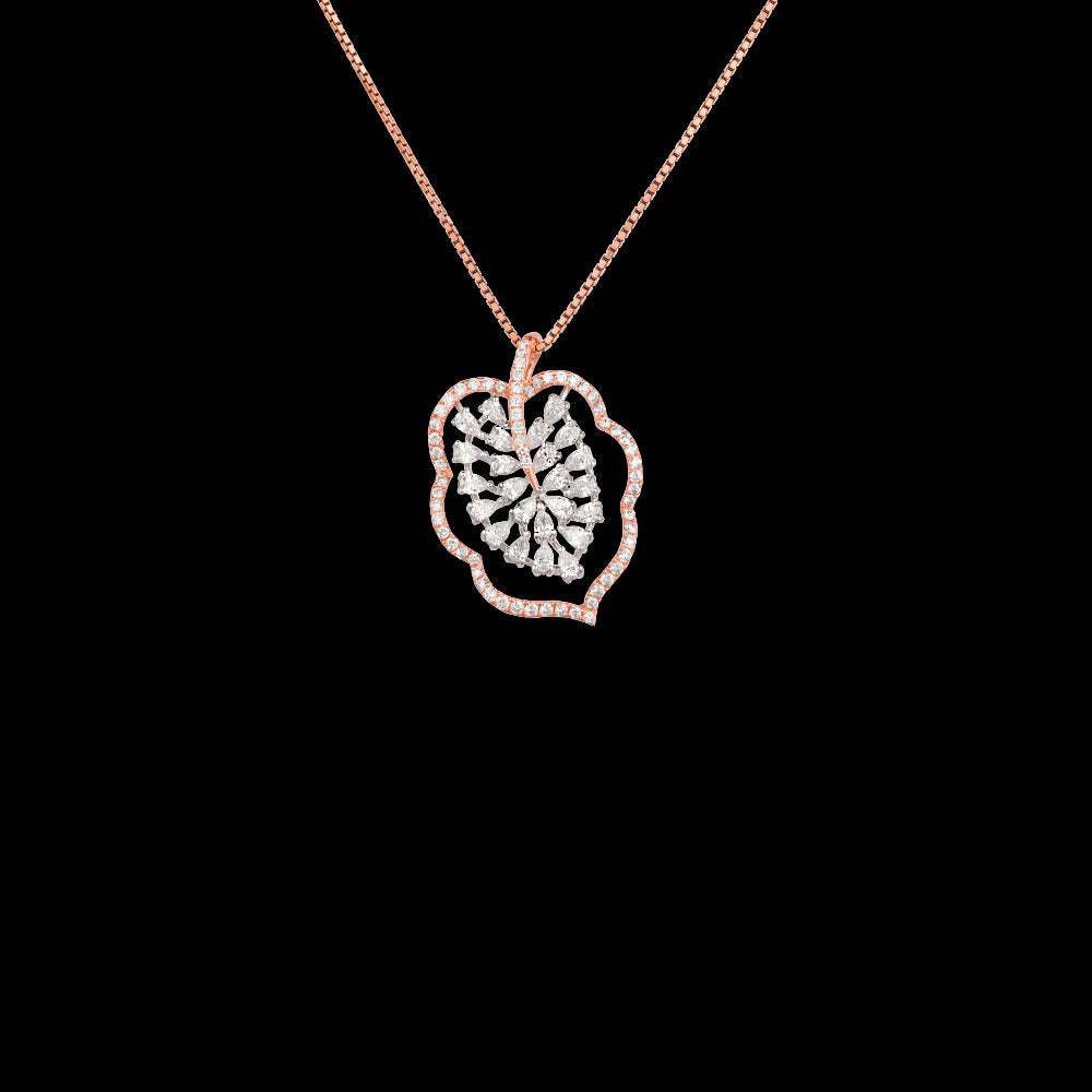 18K Rose Gold Diamond Pendant - 1.263ct VVS-VS-EF