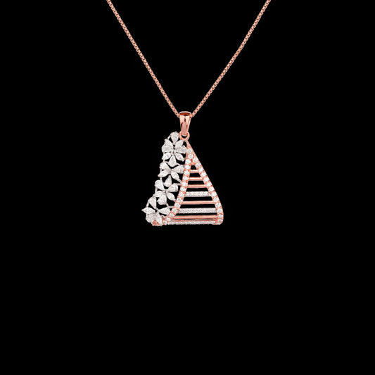 18K Rose Gold Diamond Pendant - 1.593ct VVS-VS-EF