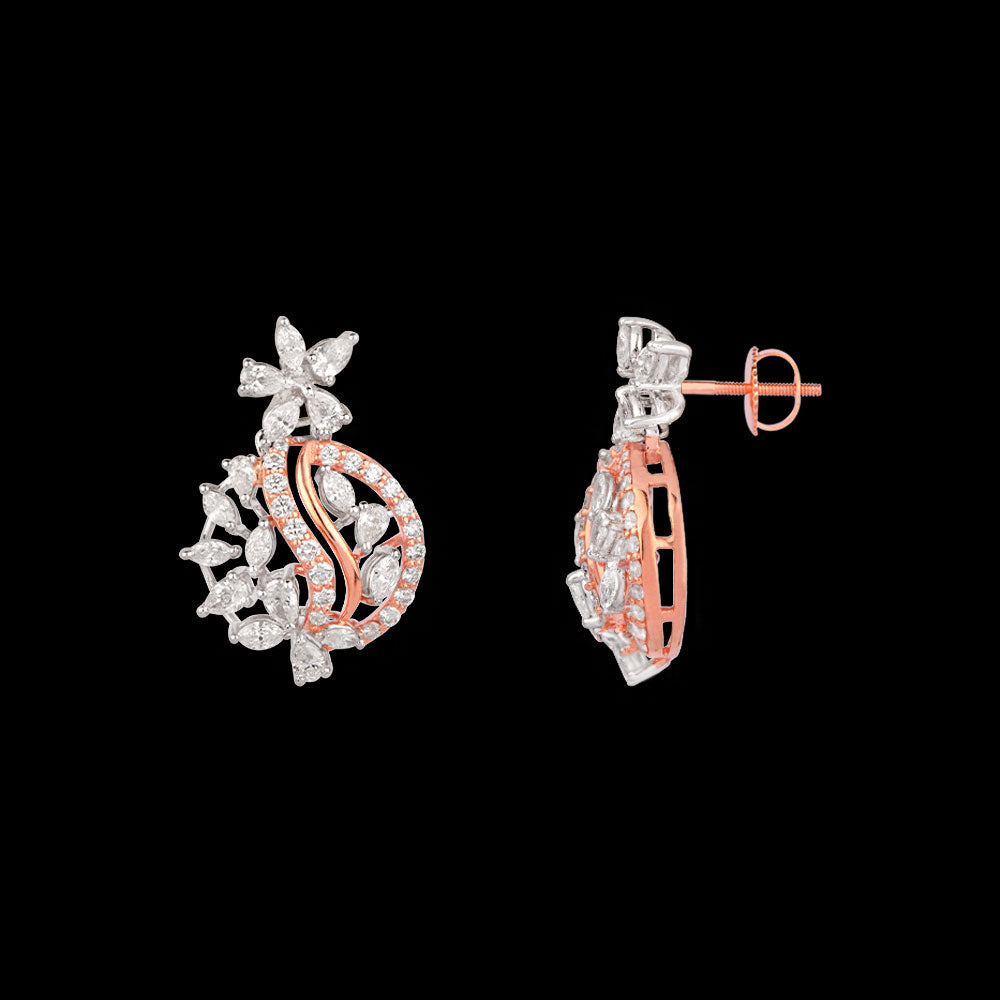 18K Rose Gold Diamond Jewellery - 1.829ct VVS-EF