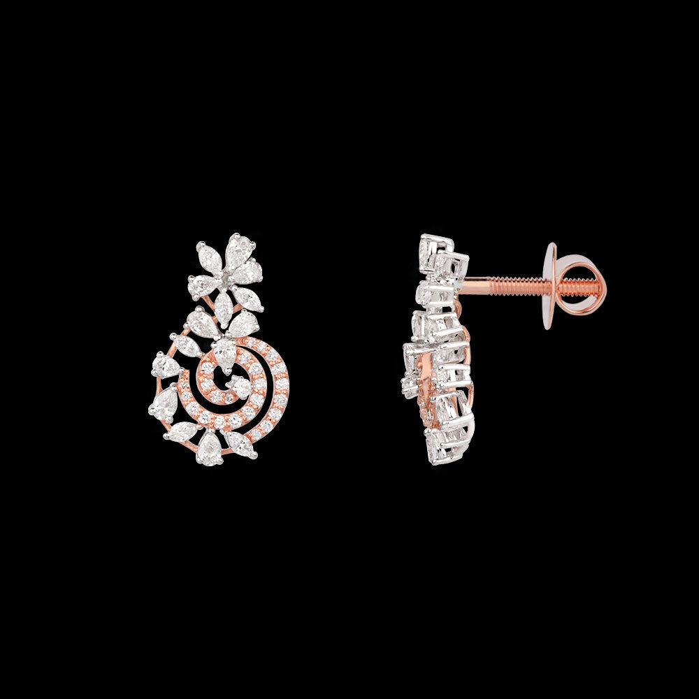 18K Rose Gold Diamond Jewellery - 1.701ct VVS-EF