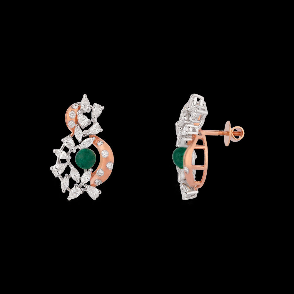 18K Rose Gold Diamond Jewellery - 1.25ct VVS-EF with Colour Stones