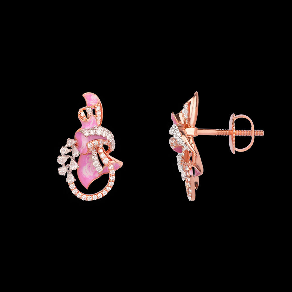 18K Rose Gold Diamond Jewellery - 1.672ct VVS-EF with Colour Stones