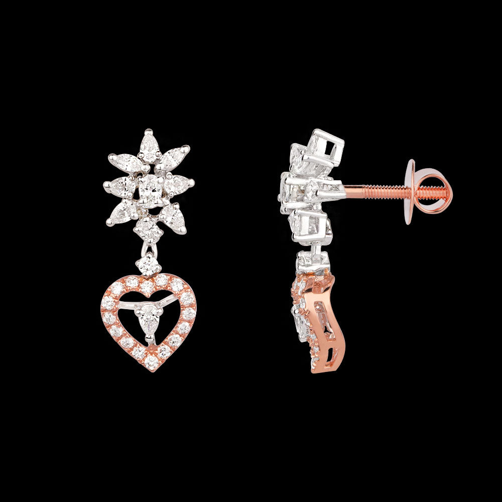 18K Rose Gold Diamond Jewellery - 0.884ct VVS-EF