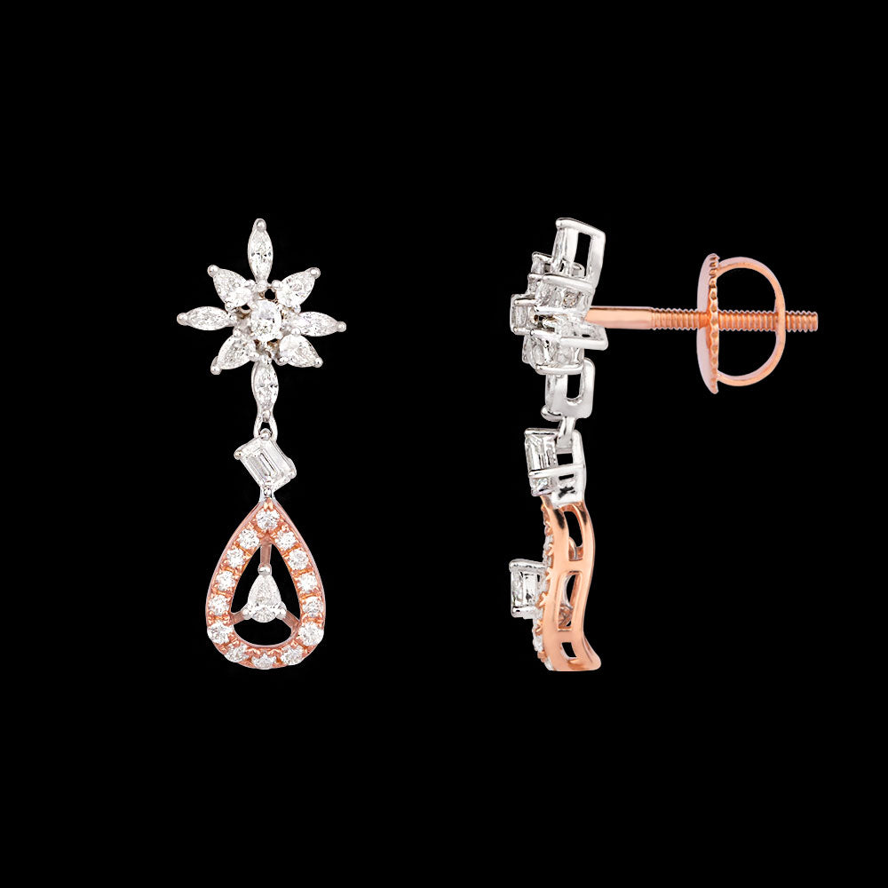 18K Rose Gold Diamond Jewellery - 1.035ct VVS-EF