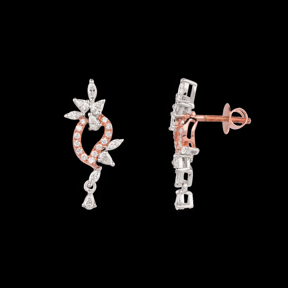 18K Rose Gold Diamond Jewellery - 0.846ct VVS-EF