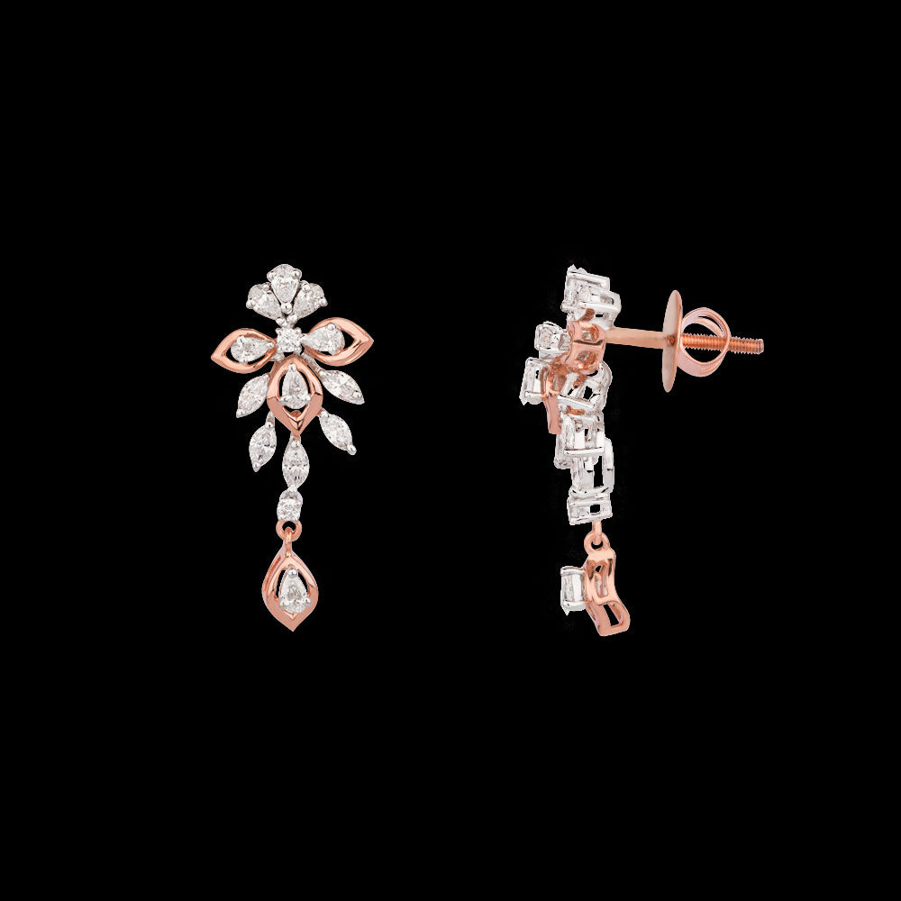 18K Rose Gold Diamond Jewellery - 1.037ct VVS-VS-EF