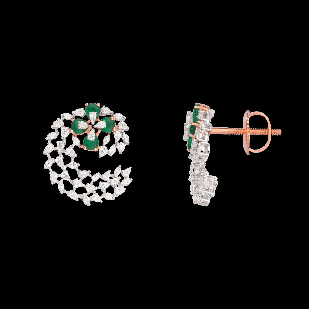 18K Rose Gold Diamond Jewellery - 2.667ct VVS-EF with Colour Stones