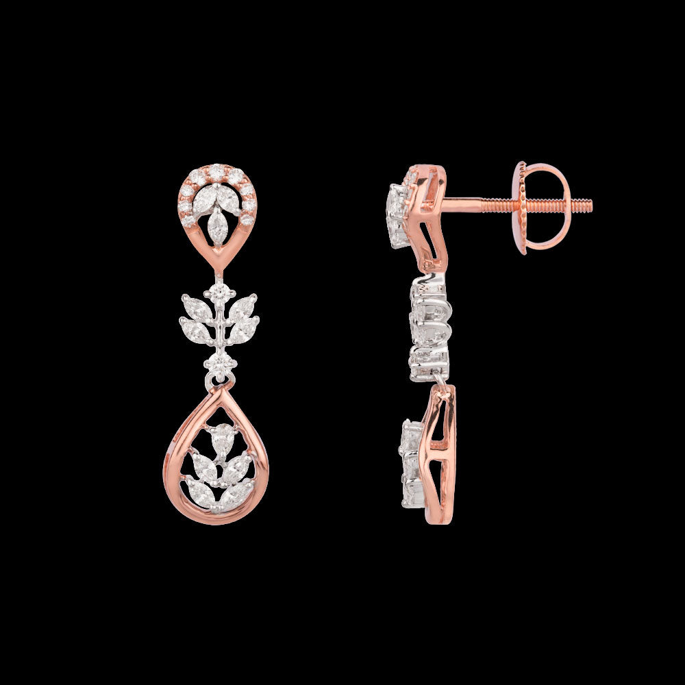 18K Rose Gold Diamond Jewellery - 0.918ct VVS-EF