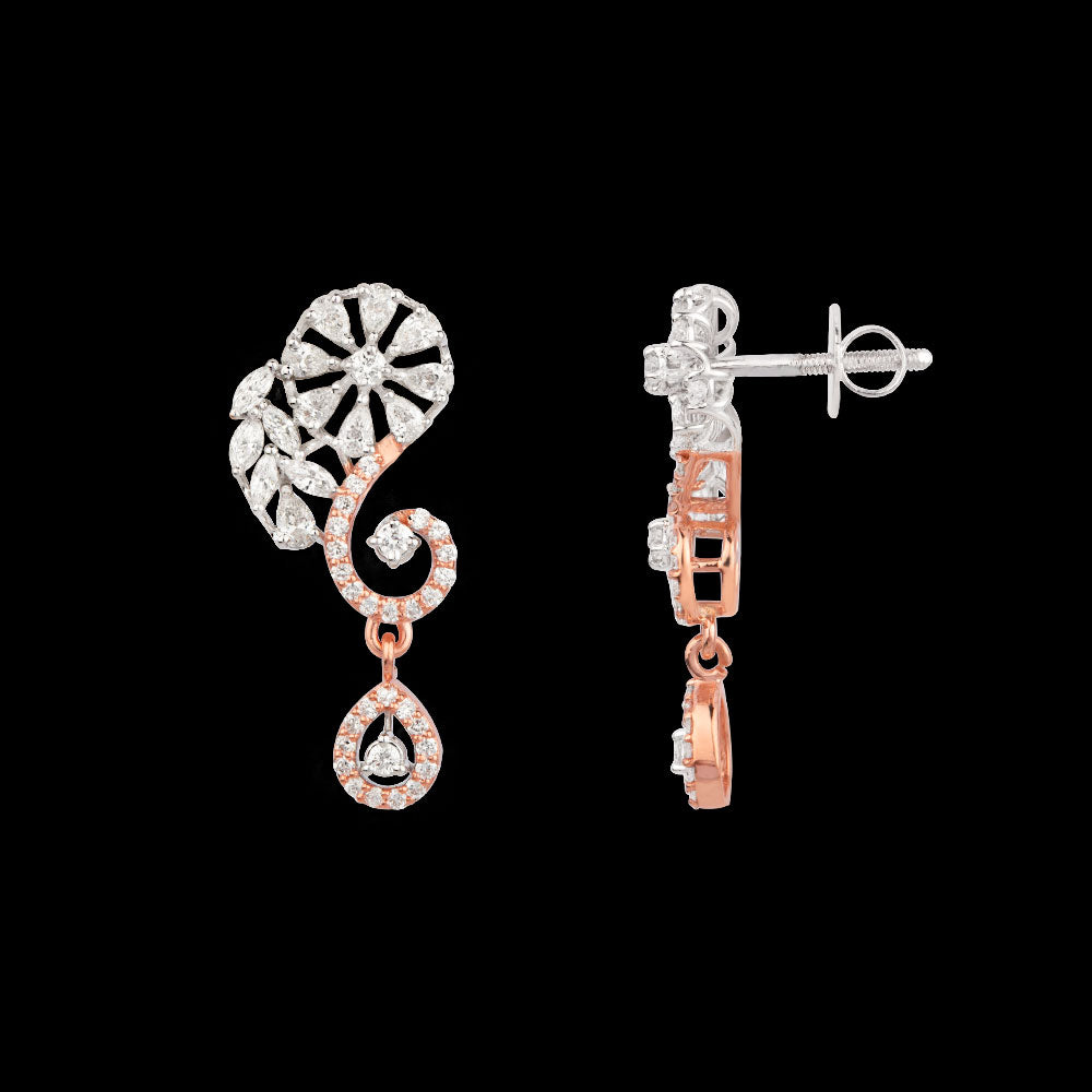 18K Rose Gold Diamond Jewellery - 1.225ct VVS-VS-EF