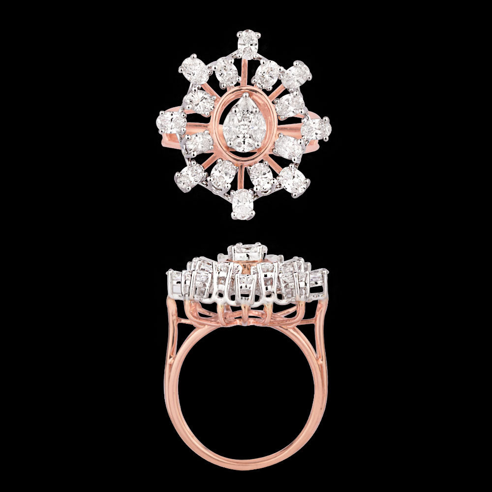 18K Rose Gold Diamond Ring - 1.542ct VVS-EF