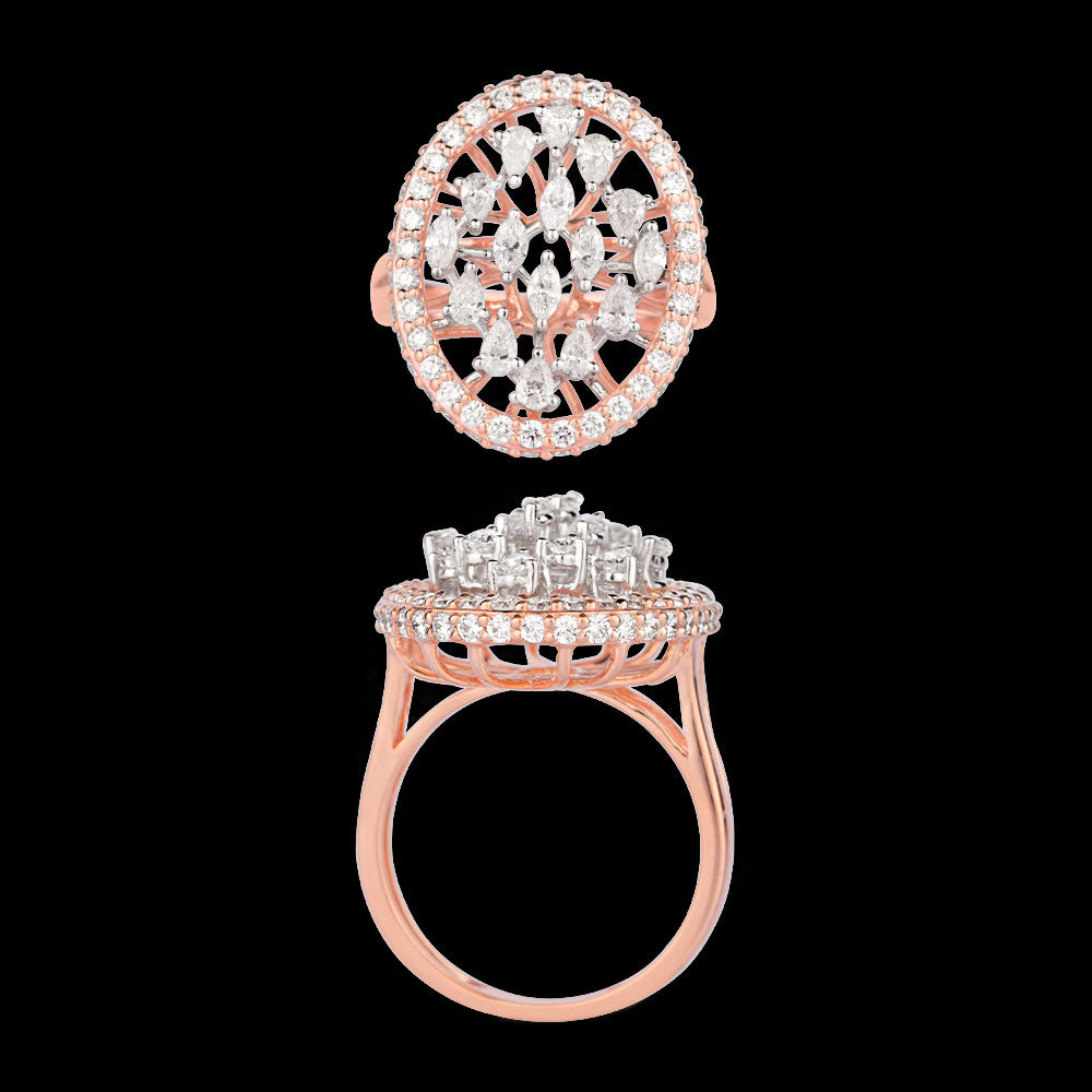 18K Rose Gold Diamond Ring - 1.6ct VVS-EF