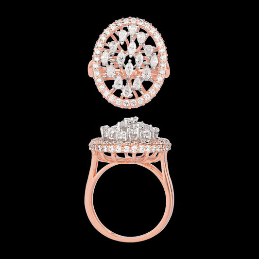 18K Rose Gold Diamond Ring - 1.6ct VVS-EF