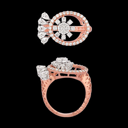 18K Rose Gold Diamond Ring - 0.996ct VVS-EF