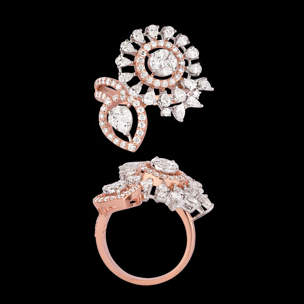 18K Rose Gold Diamond Ring - 1.952ct VVS-EF