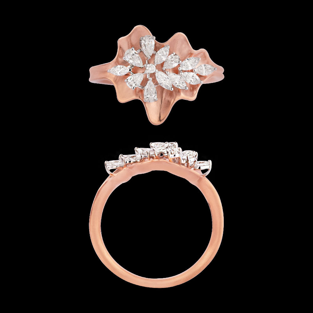 18K Rose Gold Diamond Ring - 0.505ct VVS-VS-EF