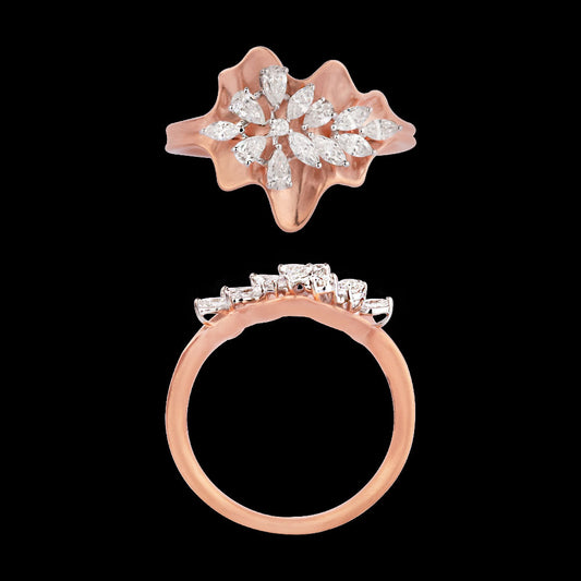 18K Rose Gold Diamond Ring - 0.505ct VVS-VS-EF