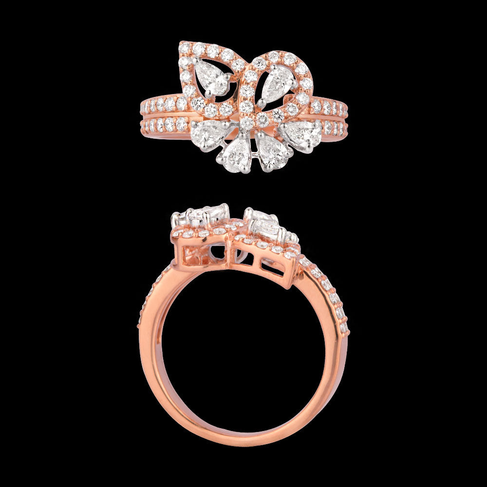 18K Rose Gold Diamond Ring - 0.925ct VVS-EF