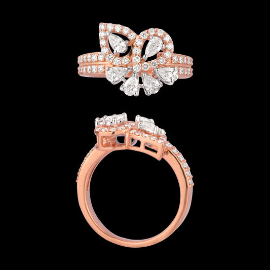 18K Rose Gold Diamond Ring - 0.925ct VVS-EF