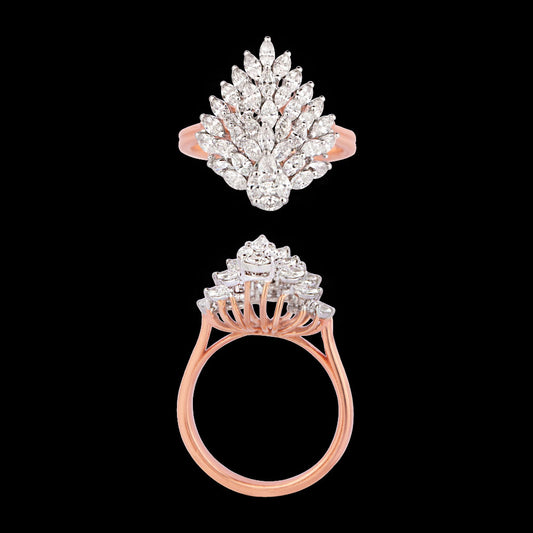 18K Rose Gold Diamond Ring - 1.468ct VVS-EF