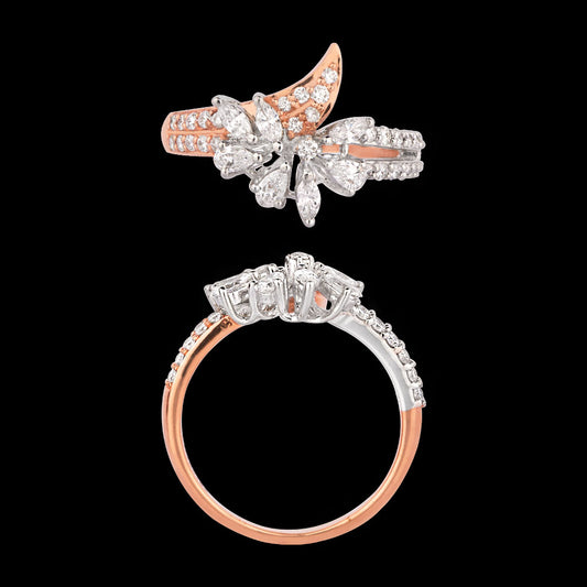 18K Rose Gold Diamond Ring - 0.592ct VVS-EF
