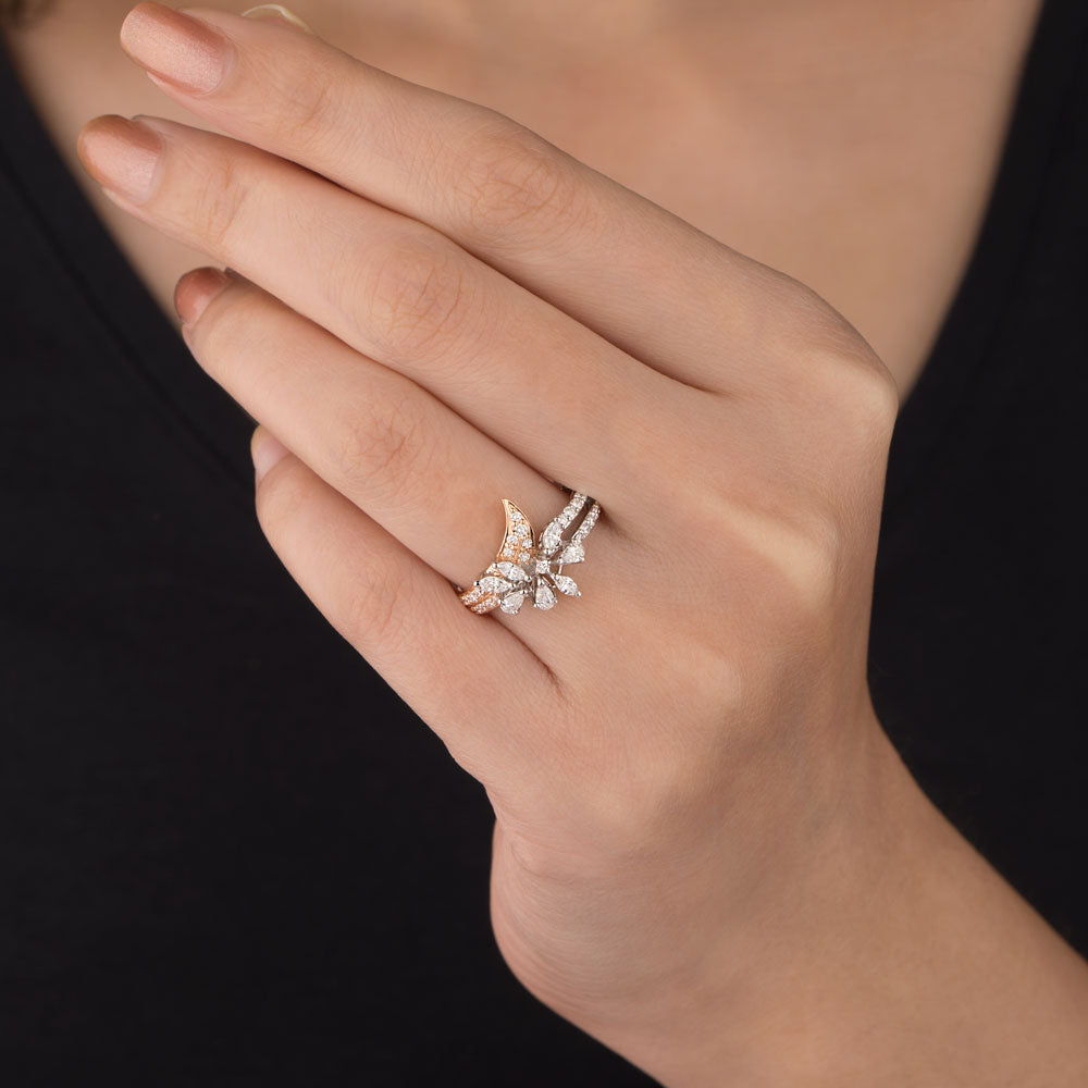 18K Rose Gold Diamond Ring - 0.592ct VVS-EF