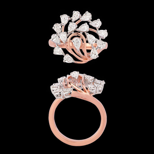 18K Rose Gold Diamond Ring - 1.34ct VVS-EF
