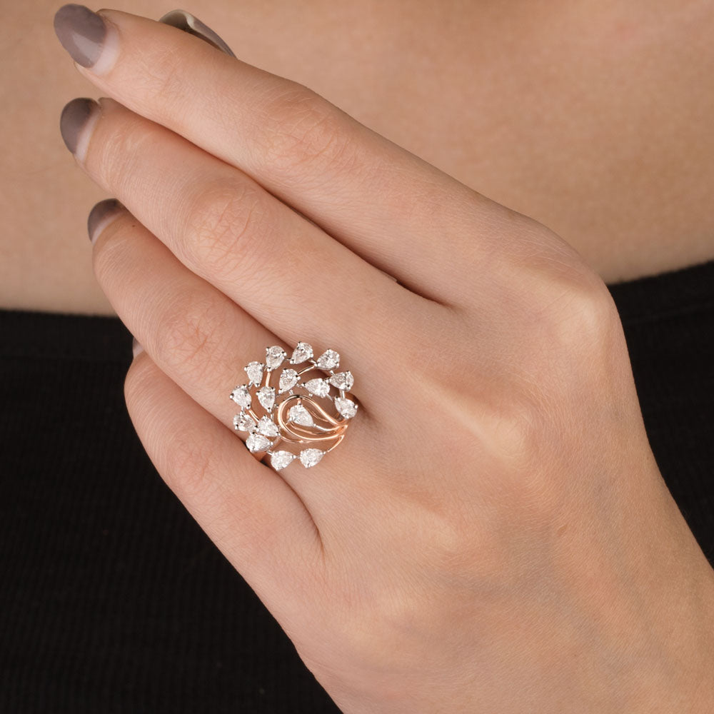 18K Rose Gold Diamond Ring - 1.34ct VVS-EF