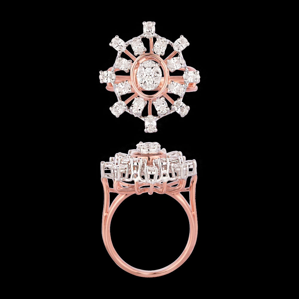 18K Rose Gold Diamond Ring - 1.179ct VVS-EF