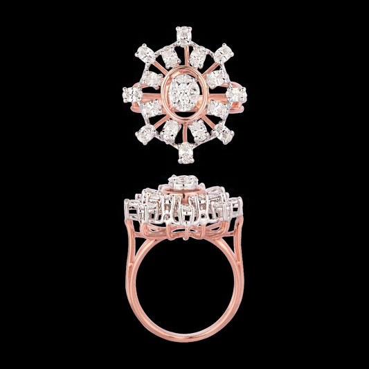 18K Rose Gold Diamond Ring - 1.179ct VVS-EF