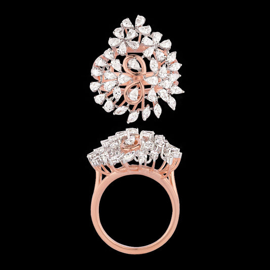 18K Rose Gold Diamond Ring - 1.56ct VVS-VS-EF