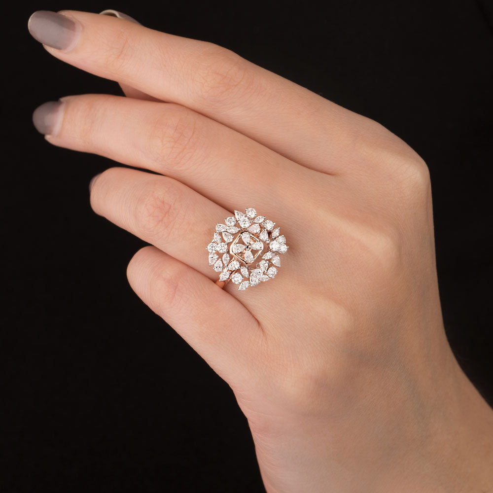 18K Rose Gold Diamond Ring - 1.25ct VVS-EF